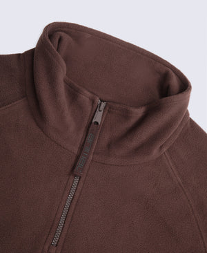 Prague Mens Half-Zip Fleece - Dark Brown