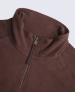 Prague Mens Half-Zip Fleece - Dark Brown