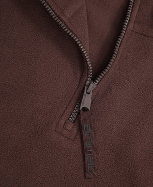 Prague Mens Half-Zip Fleece - Dark Brown