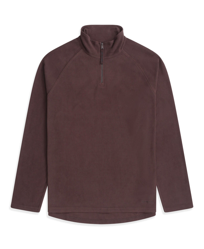 Prague Mens Half-Zip Fleece - Dark Brown