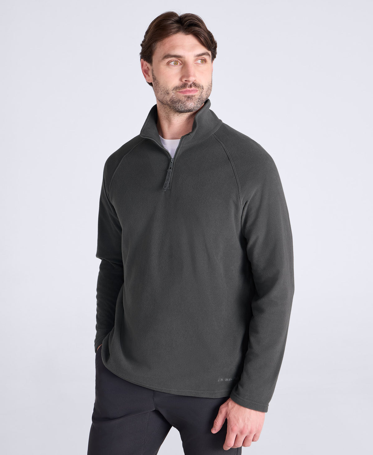 Prague Mens Half-Zip Fleece - Dark Grey