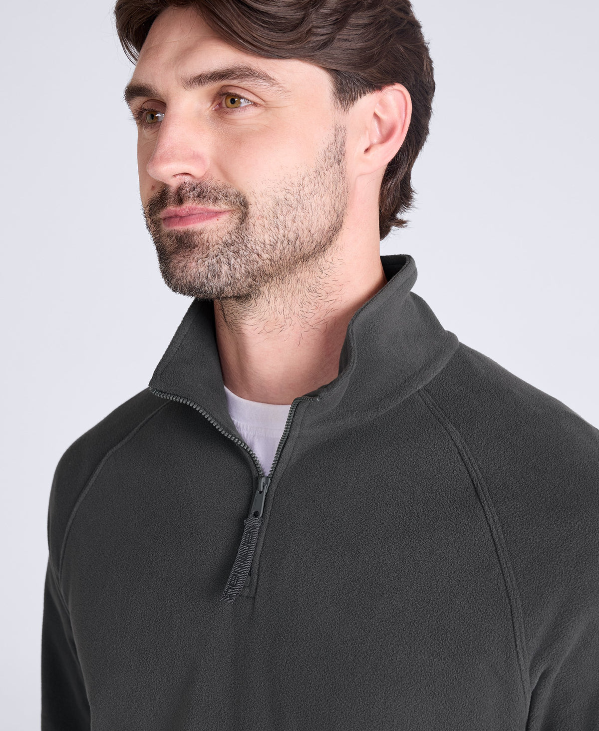 Prague Mens Half-Zip Fleece - Dark Grey