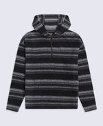 Ollie Men’s Half-Zip Stripe Hoodie - Black
