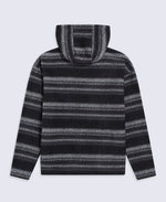 Ollie Men’s Half-Zip Stripe Hoodie - Black