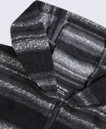 Ollie Men’s Half-Zip Stripe Hoodie - Black