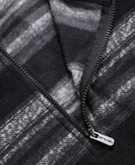 Ollie Men’s Half-Zip Stripe Hoodie - Black