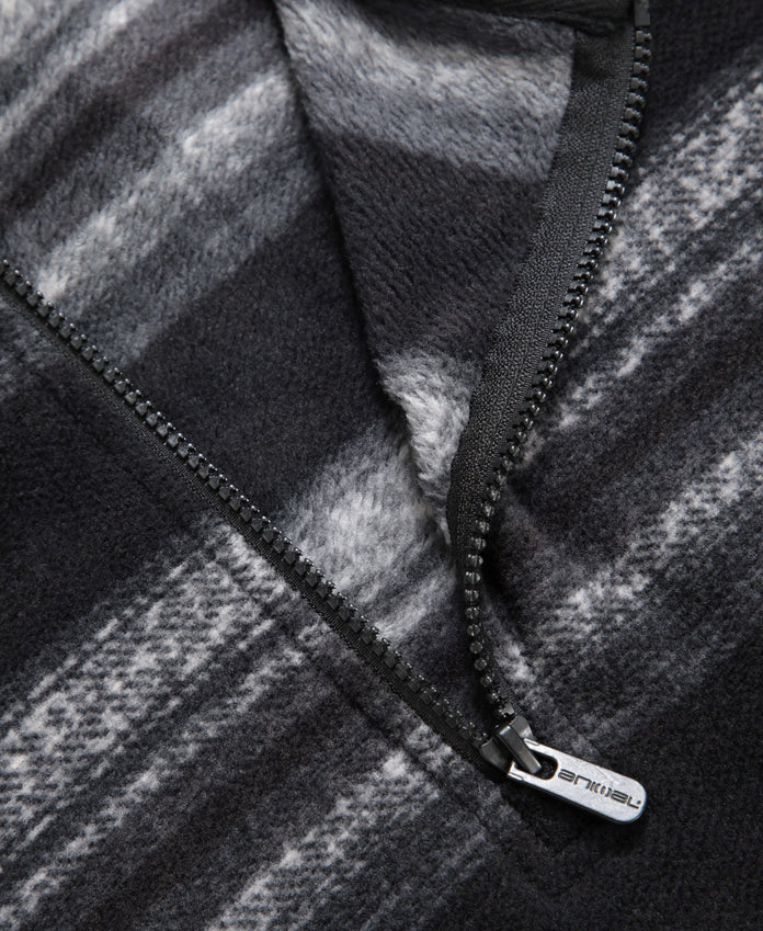 Ollie Men’s Half-Zip Stripe Hoodie - Black