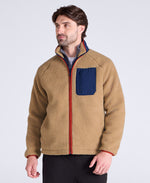 Bailey Mens Patch Pocket Borg Jacket - Beige