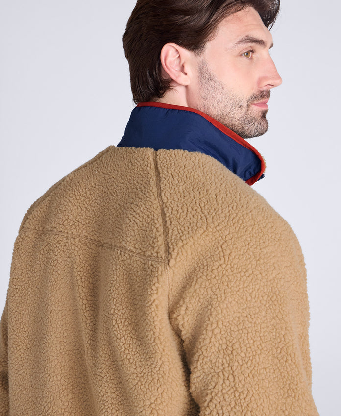 Bailey Mens Patch Pocket Borg Jacket - Beige