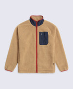 Bailey Mens Patch Pocket Borg Jacket - Beige