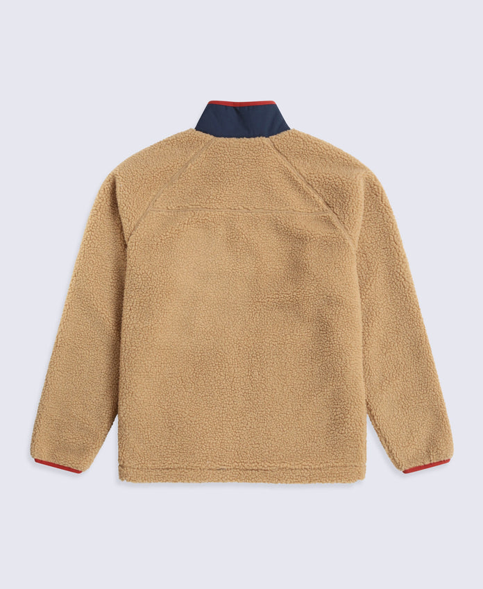 Bailey Mens Patch Pocket Borg Jacket - Beige