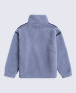 Emberly Womens Contrast Binding Teddy Fleece - Light Grey