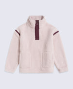 Emberly Womens Contrast Binding Teddy Fleece - Pink