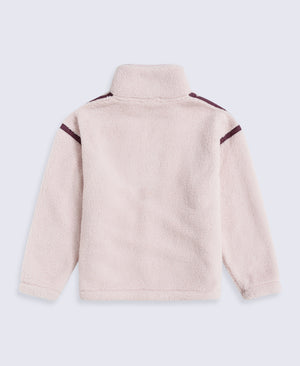 Emberly Womens Contrast Binding Teddy Fleece - Pink