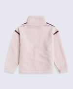 Emberly Womens Contrast Binding Teddy Fleece - Pink