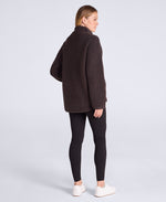 Mena Boucle Zip Front Fleece - Brown