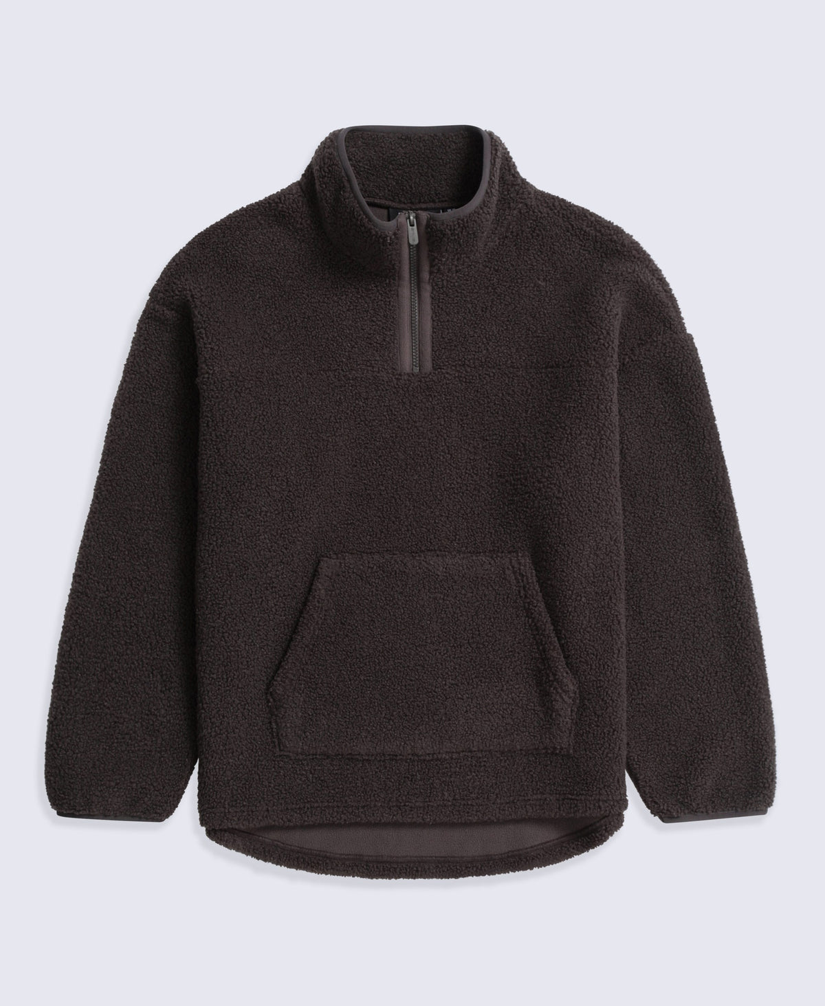Mena Boucle Zip Front Fleece - Brown