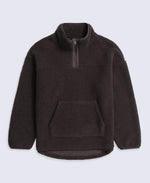 Mena Boucle Zip Front Fleece - Brown