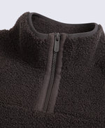 Mena Boucle Zip Front Fleece - Brown