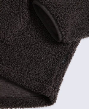 Mena Boucle Zip Front Fleece - Brown
