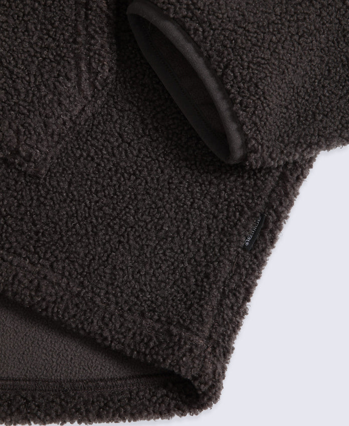 Mena Boucle Zip Front Fleece - Brown