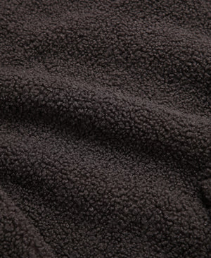 Mena Boucle Zip Front Fleece - Brown