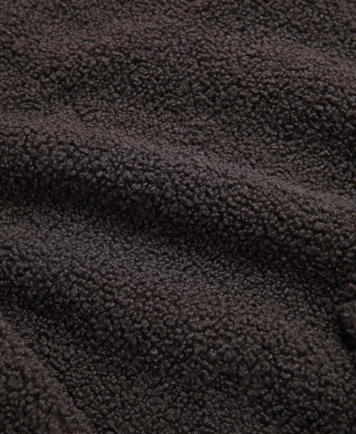 Mena Boucle Zip Front Fleece - Brown