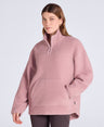 Mena Boucle Zip Front Fleece - Light Pink