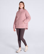 Mena Boucle Zip Front Fleece - Light Pink