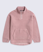 Mena Boucle Zip Front Fleece - Light Pink