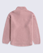 Mena Boucle Zip Front Fleece - Light Pink