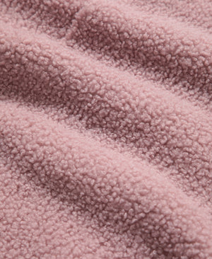 Mena Boucle Zip Front Fleece - Light Pink