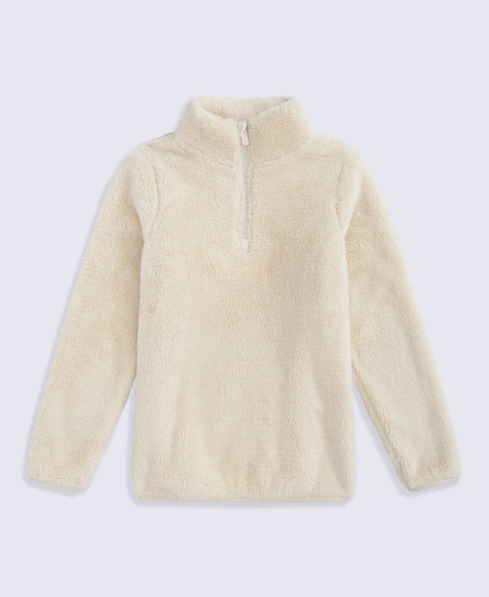 Teddy Kids Half-Zip Fleece - Beige