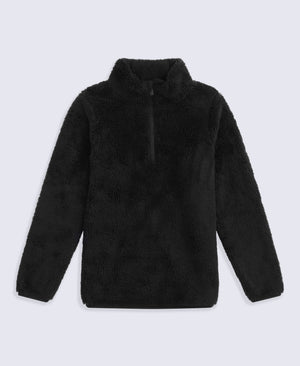 Teddy Kids Half-Zip Fleece - Black