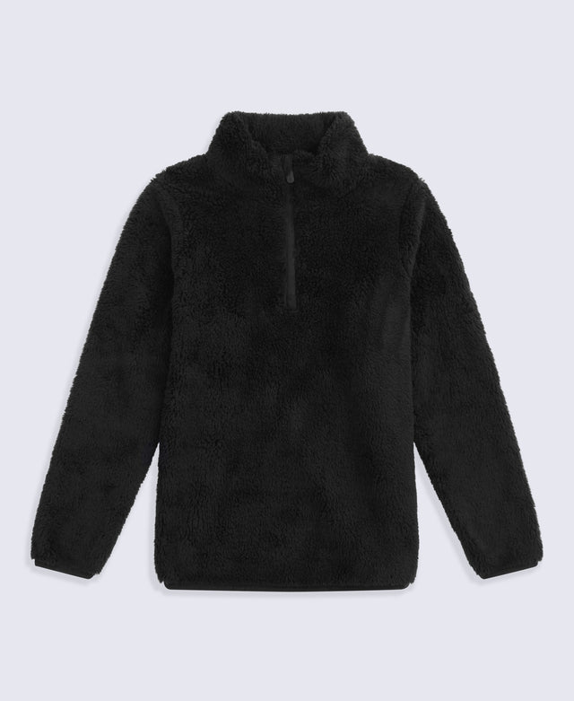 Teddy Kids Half-Zip Fleece - Black