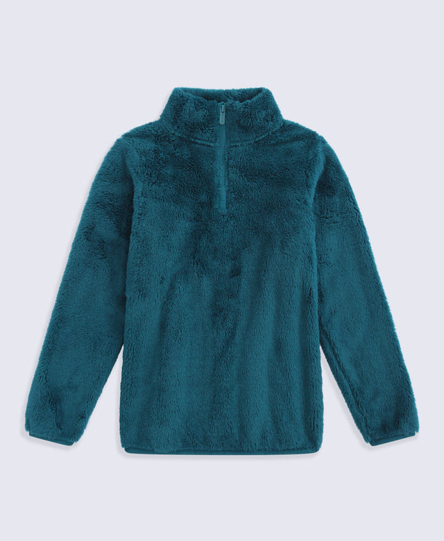 Teddy Kids Half-Zip Fleece - Dark Green