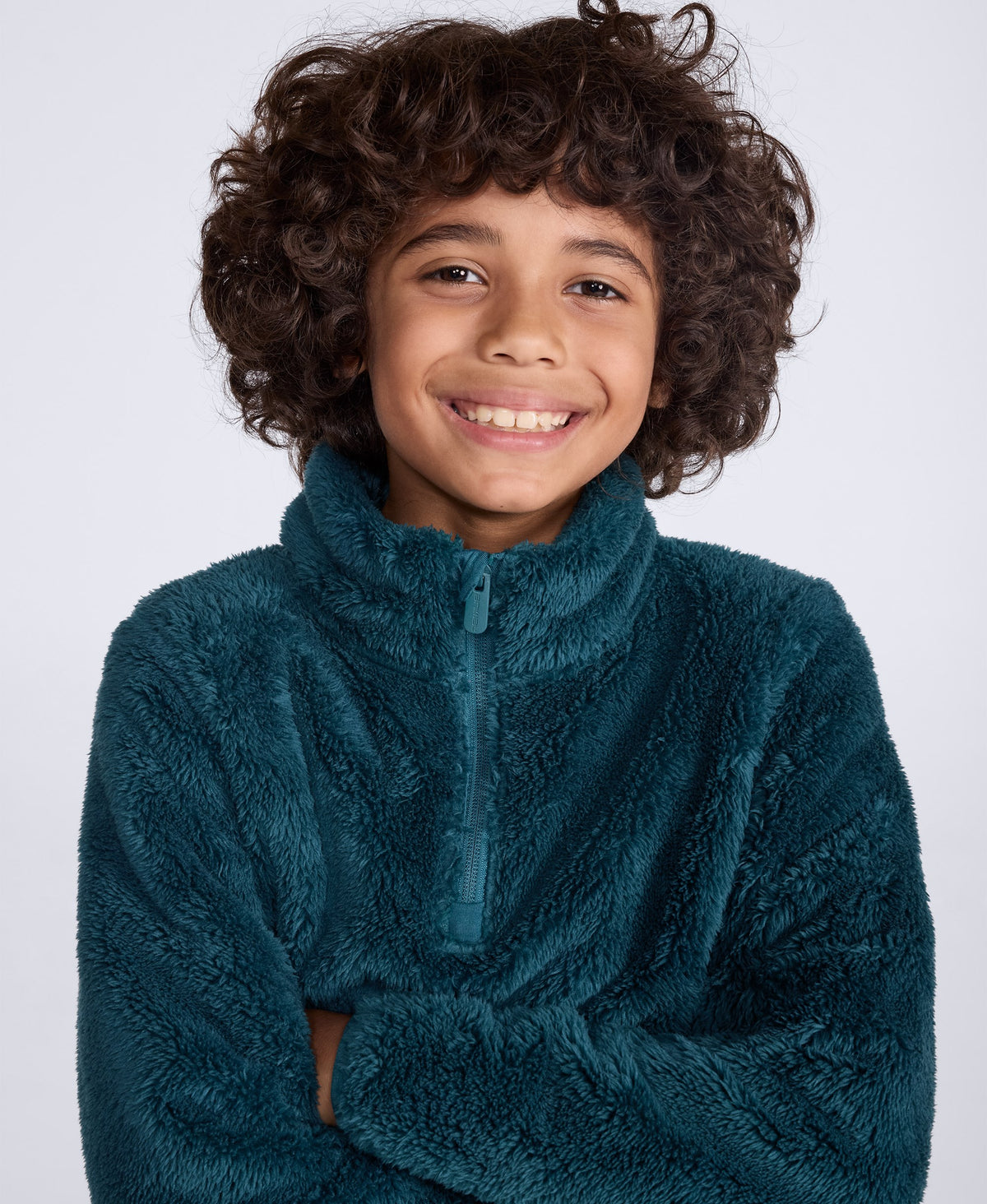 Teddy Kids Half-Zip Fleece - Dark Green
