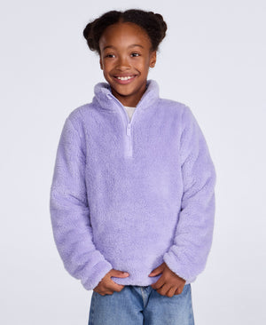 Teddy Kids Half-Zip Fleece - Light Purple