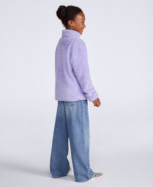 Teddy Kids Half-Zip Fleece - Light Purple