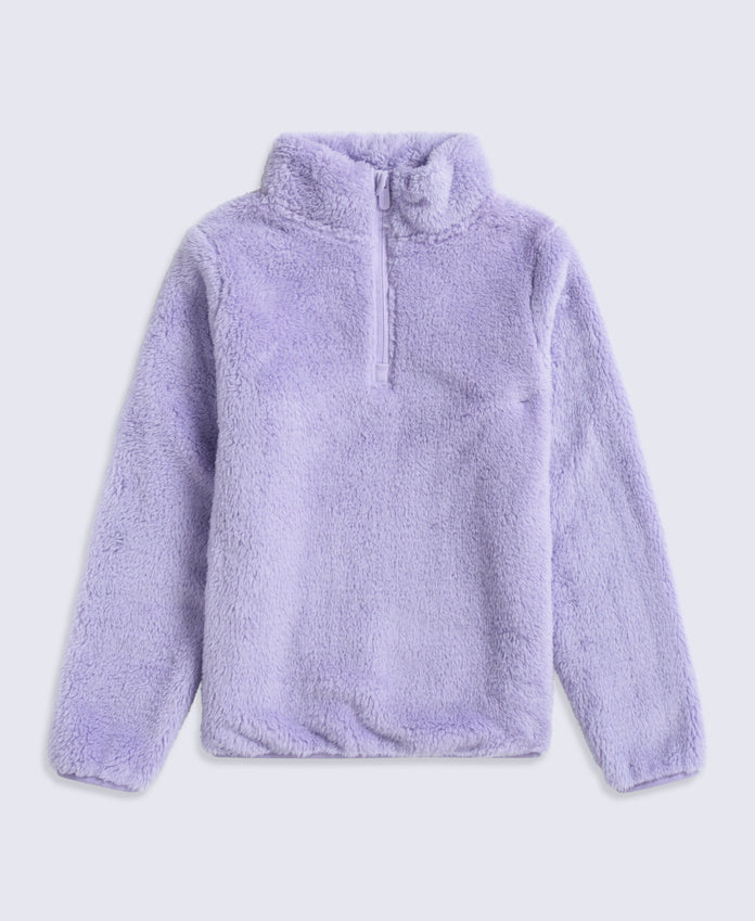 Teddy Kids Half-Zip Fleece - Light Purple