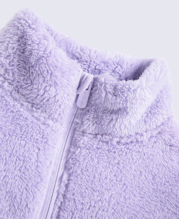 Teddy Kids Half-Zip Fleece - Light Purple