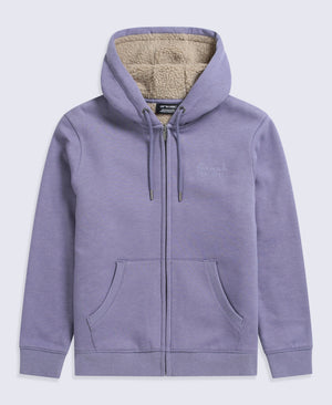 Zuri Womens Sherpa Lined Hoodie - Blue