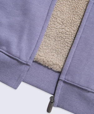 Zuri Womens Sherpa Lined Hoodie - Blue