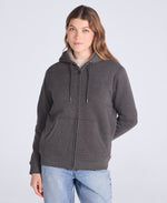 Zuri Womens Sherpa Lined Hoodie - Brown