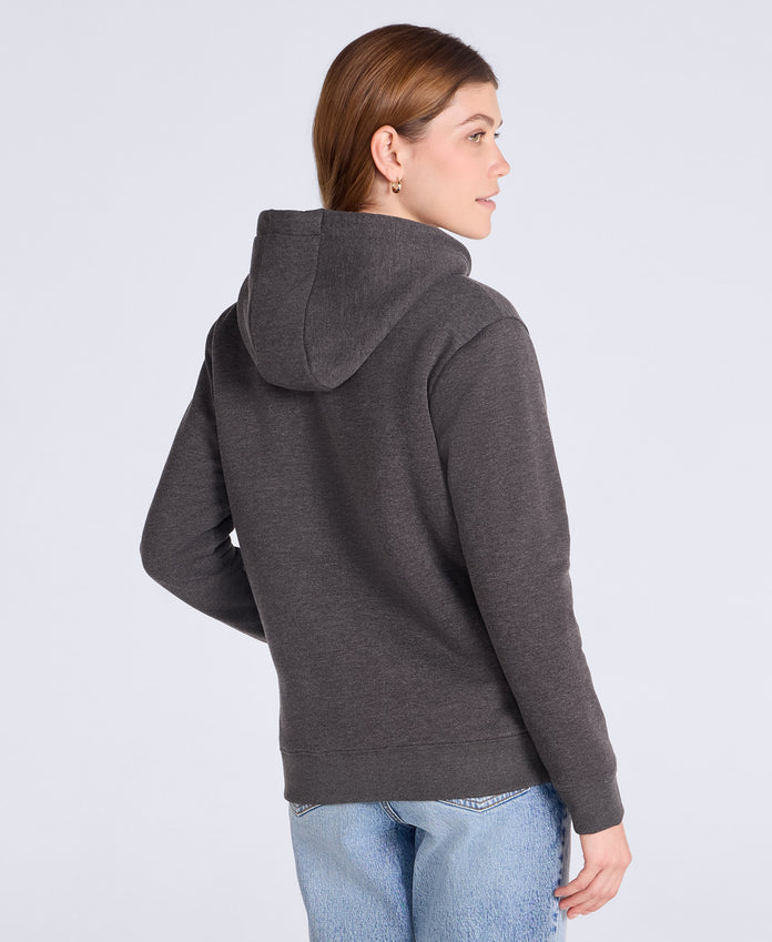 Zuri Womens Sherpa Lined Hoodie - Brown