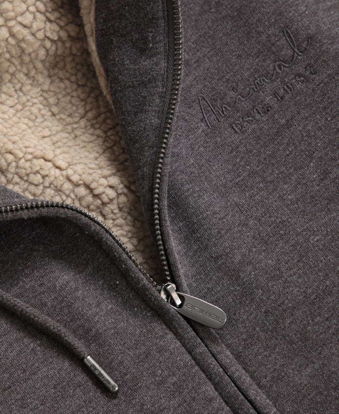 Zuri Womens Sherpa Lined Hoodie - Brown