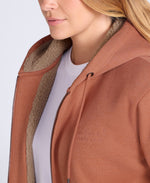 Zuri Womens Sherpa Lined Hoodie - Rust