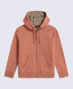 Zuri Womens Sherpa Lined Hoodie - Rust