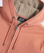 Zuri Womens Sherpa Lined Hoodie - Rust