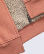 Zuri Womens Sherpa Lined Hoodie - Rust